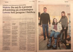 artikkel i aftenposten, faximile, kaptitaliseringsrente ved personskade